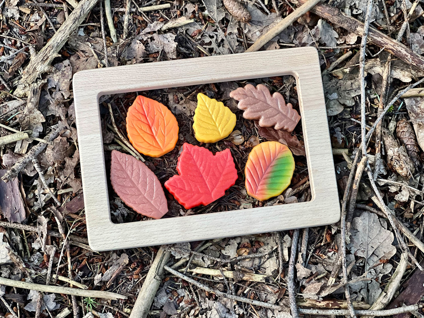 Yellow Door - Sensory Stones - Leaves 12st.
