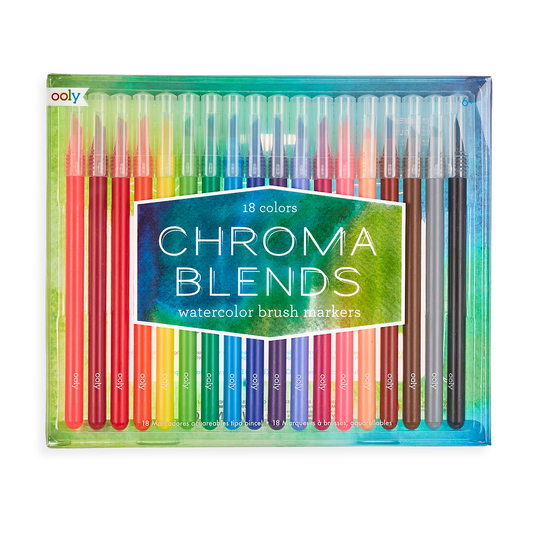 Ooly - Chroma Blends Watercolor Brush Markers - Aquarelstiften 18st.