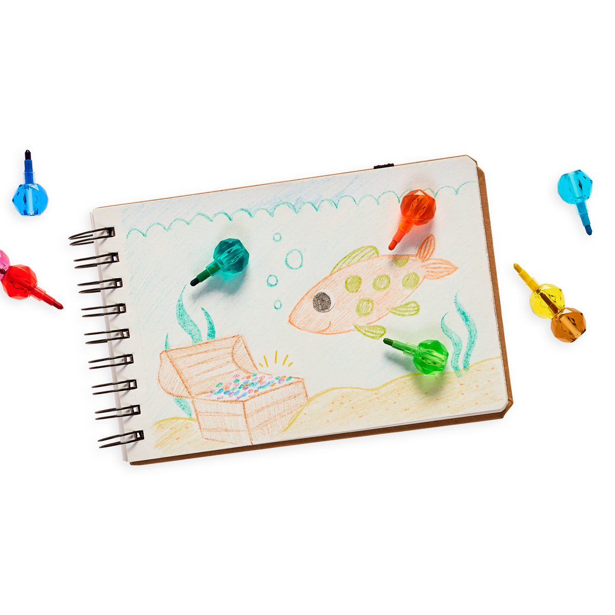 Ooly - Charm to Charm Stacking Crayons - Stapelbare waskrijtjes 12 kleuren