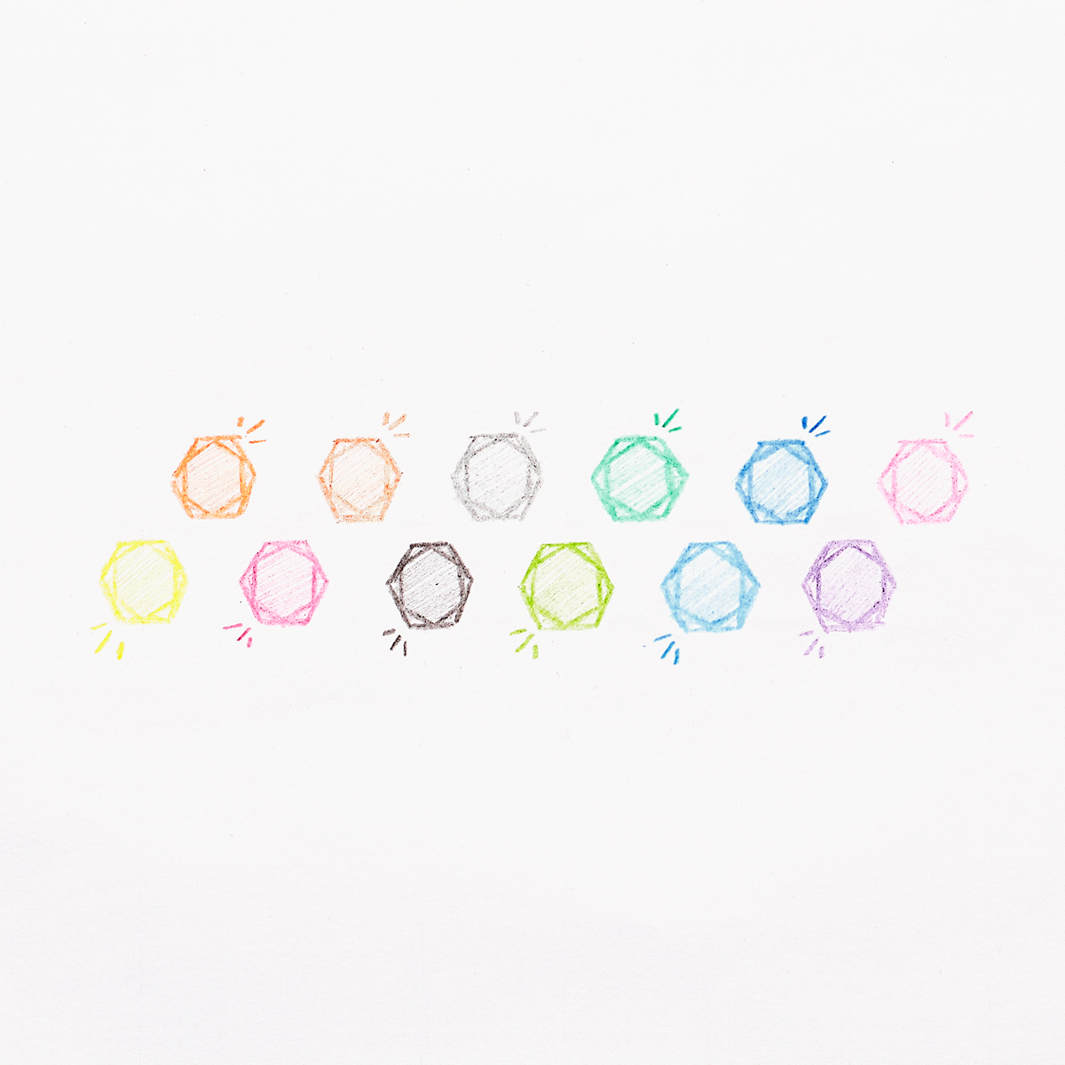 Ooly - Charm to Charm Stacking Crayons - Stapelbare waskrijtjes 12 kleuren