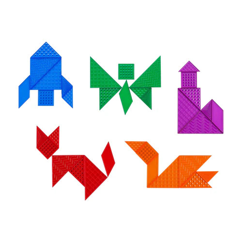 Edx transparante sensorische tangram schoolset