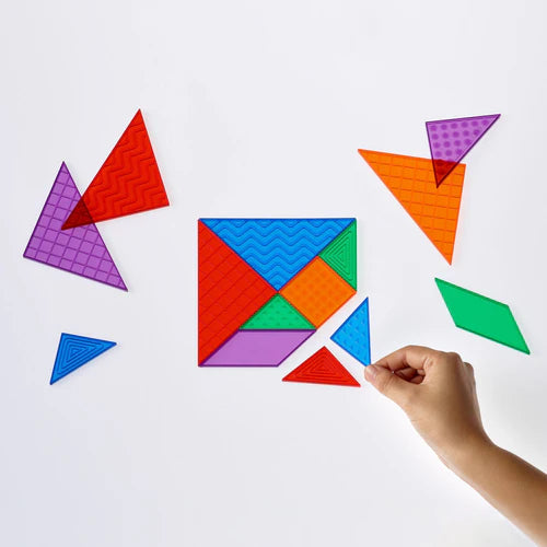 Edx transparante sensorische tangram schoolset