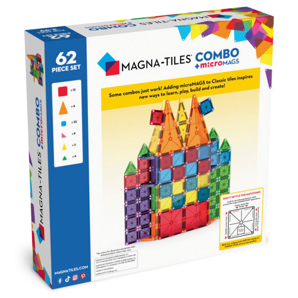 Magna Tiles - Micromag. Combo set 62 st.