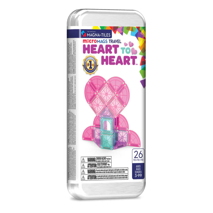 MAGNA - TILES® microMAGS Heart to Heart 26 Piece Travel Set