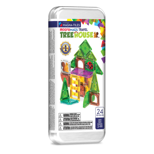 MAGNA-TILES® microMAGS Treehouse 24-Piece Travel Set