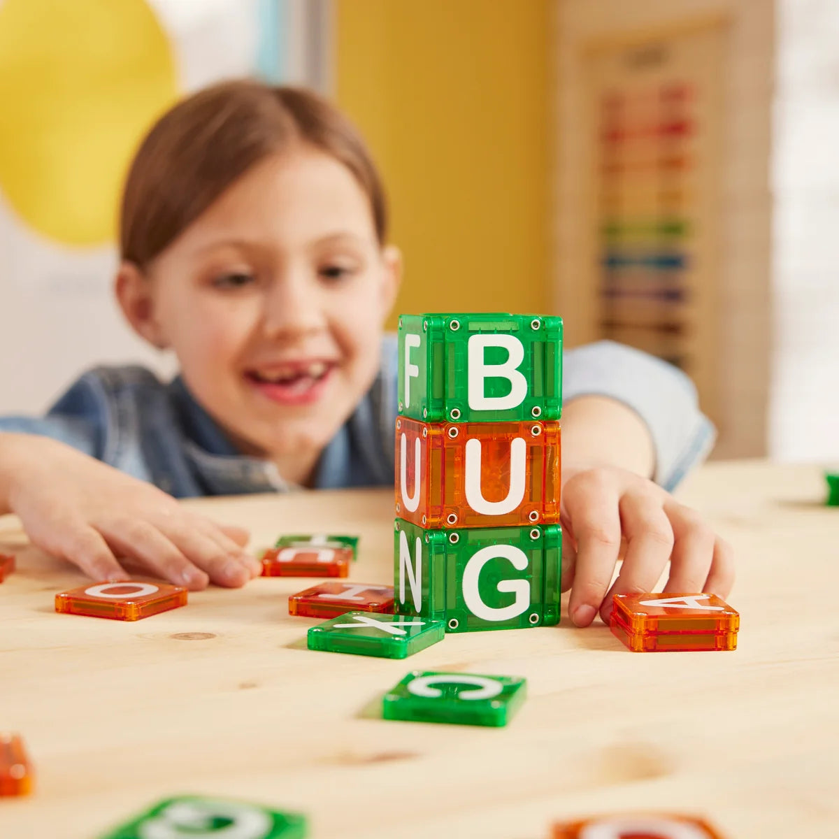 MAGNA-TILES® microMAGS Learn Letters 56 stuks