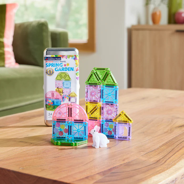 MAGNA - TILES® microMAGS Spring Garden 24 - Piece Travel Set