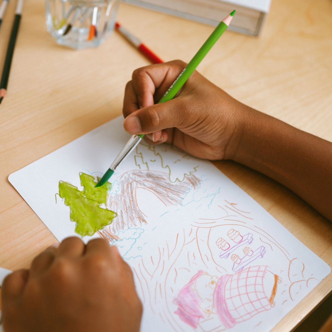 Kidywolf Kidydraw-Pad Kit | Aquarelpotloden en stickers