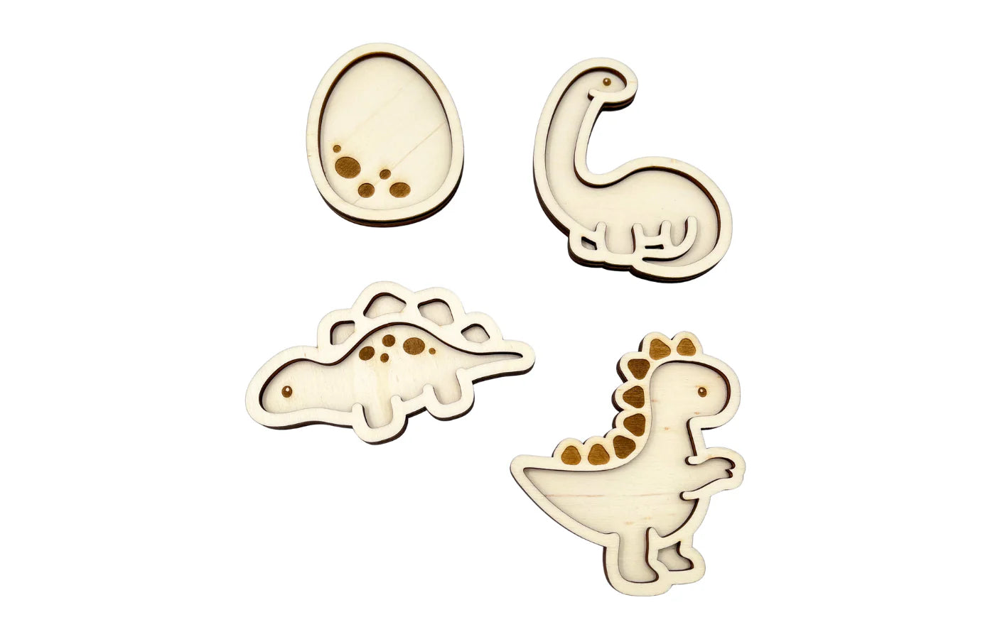 Mini vulvormen set Dinosaurussen 4st.