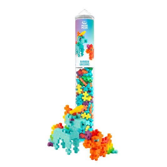 PlusPlus - Tube Regenboog eenhoorns - 100st.