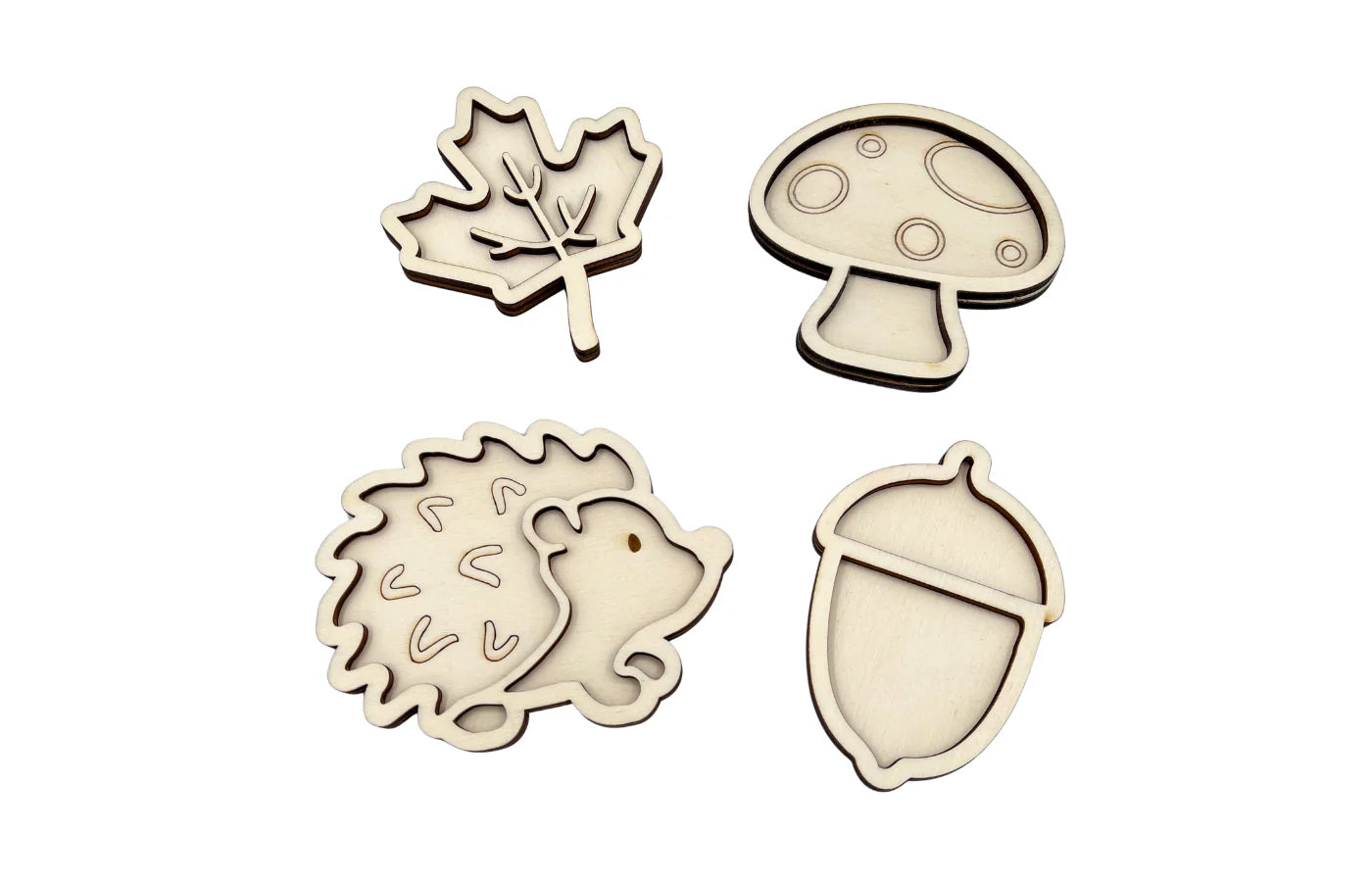 Mini vulvormen set herfst 4st.