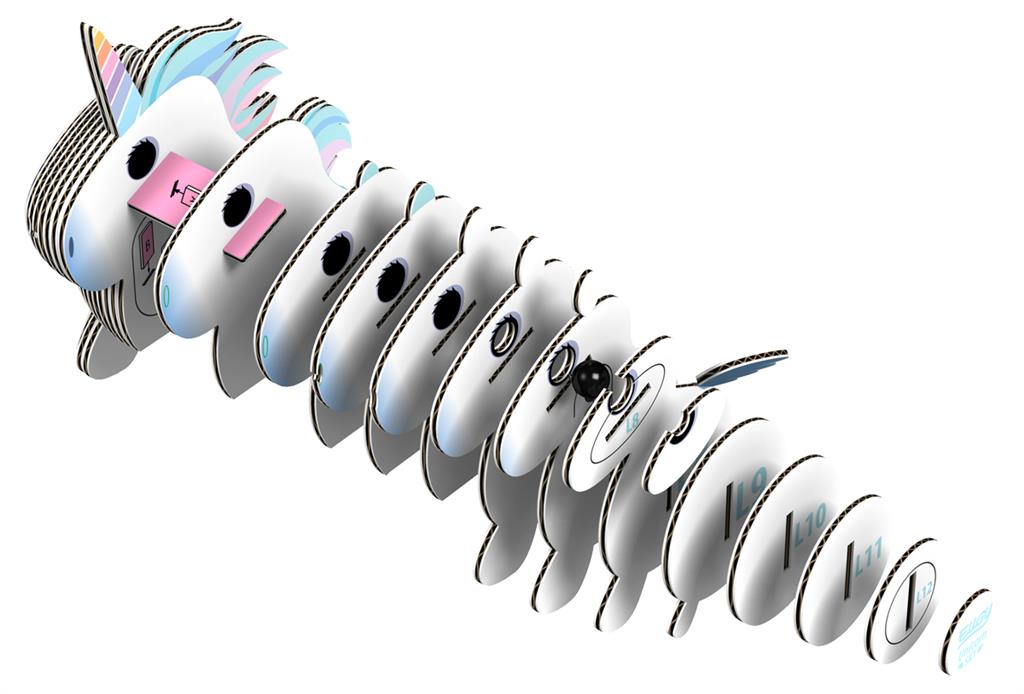 Eugy 3D figuur | Eenhoorn Sky