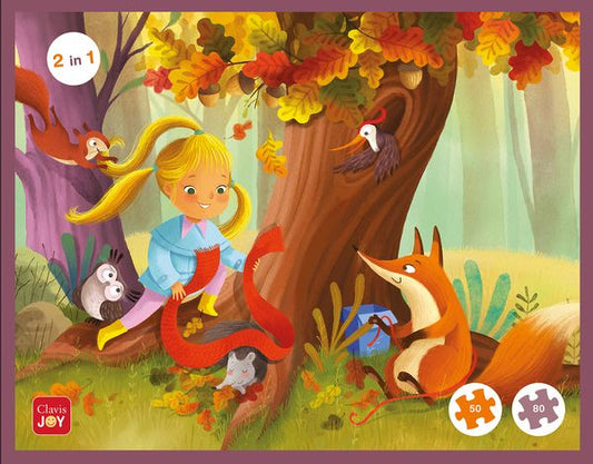 Juf Sara - Puzzelen met Pippa en de vermiste egel. 2-in-1-puzzel