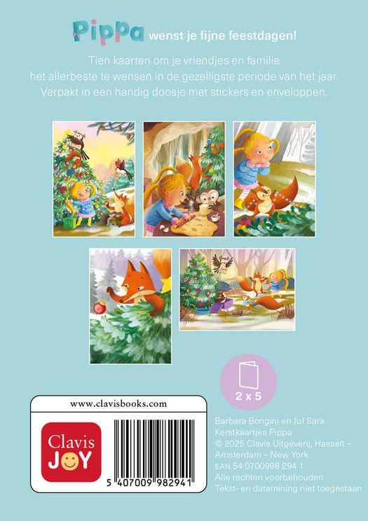 Juf Sara | Pippa | Kerstkaartjes 10st.
