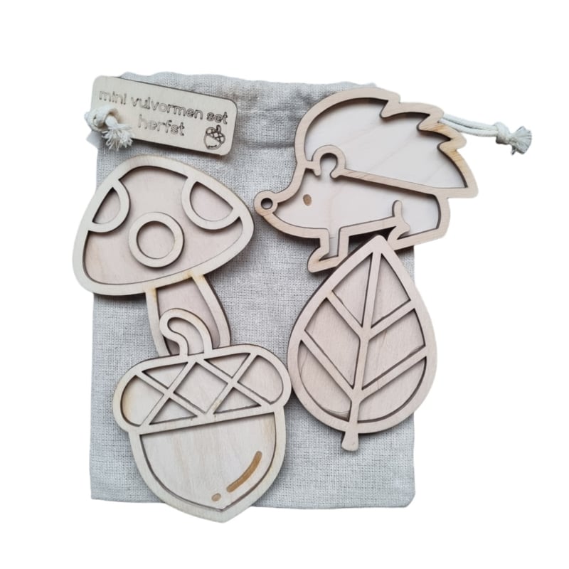 Kiddi mini vulvormen set herfst 4st.