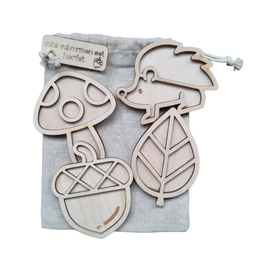 Kiddi mini vulvormen set herfst 4st.