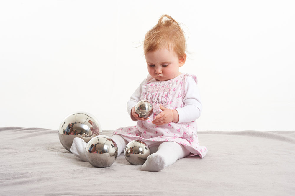 TickiT reflecterende sensory balls silver 4st