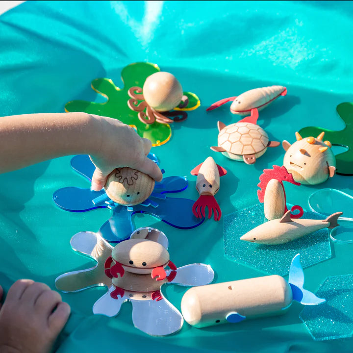 TickiT houten houten zeewezens 10st.