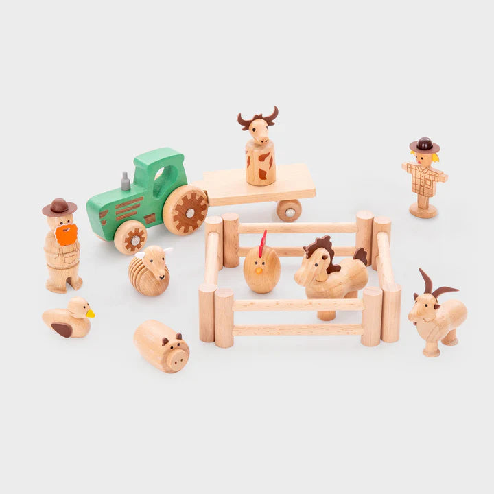 Tickit Houten Boerderij Set FSC 100% - Pk15