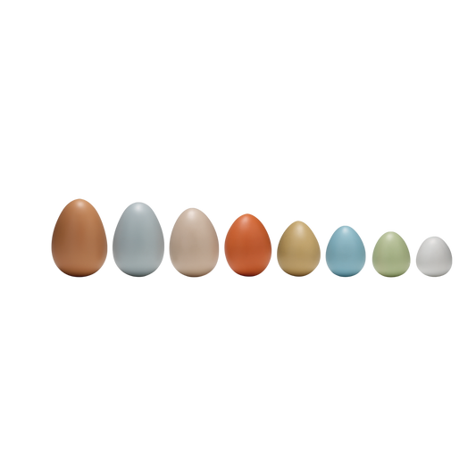 Yellow Door - Sensory Stones - Size sorting eggs 8st.