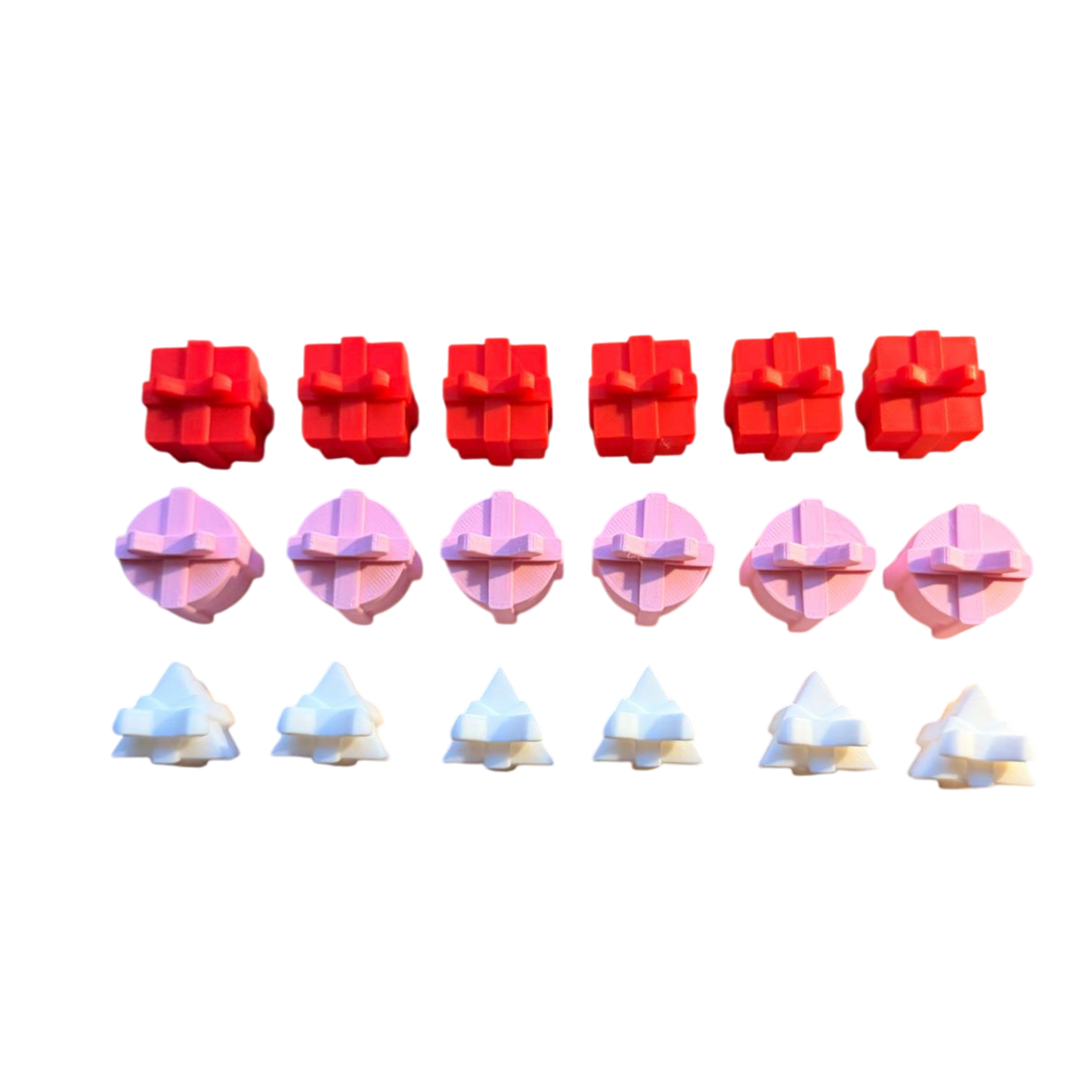 CYW 18 cadeautjes ( rood, roze, wit )