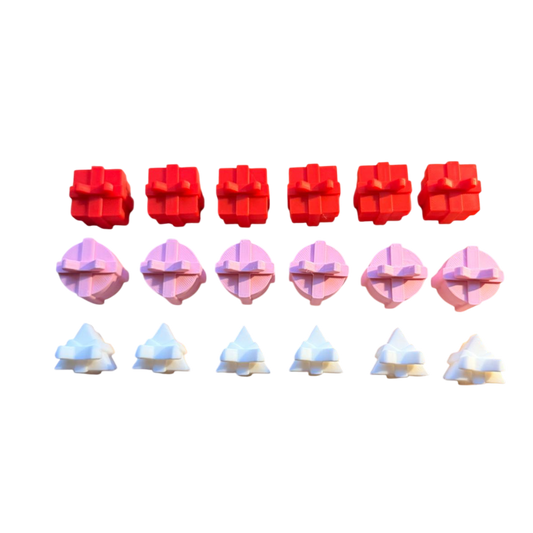 CYW 18 cadeautjes ( rood, roze, wit )