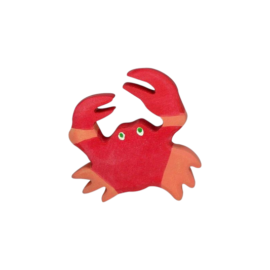 Houten speelfiguur krab