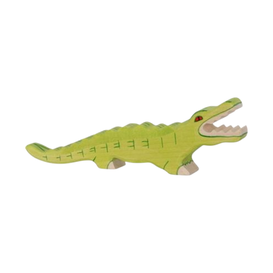 Houten speelfiguur Krokodil groot