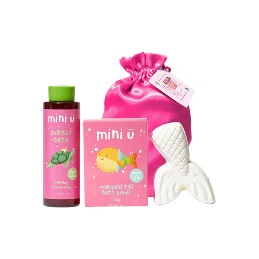 Mini ü - Cadeau bad set Aardbeien, zeemeermin