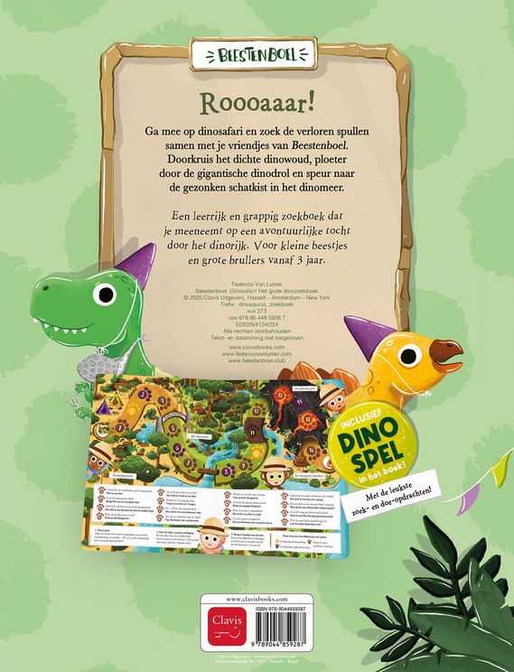 Beestenboel | Dinosafari | Het grote dinozoekboek | Frederico Van Lunter