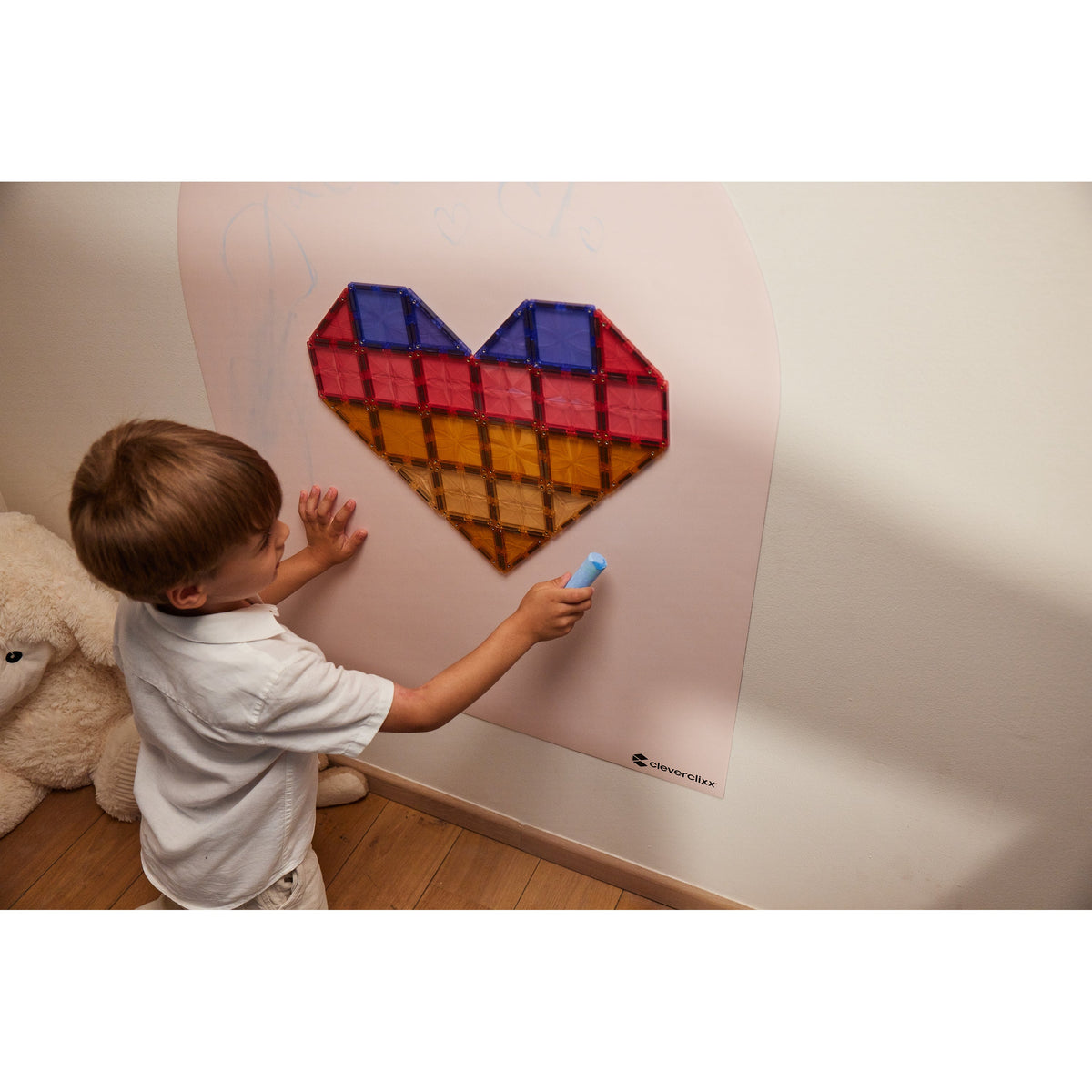 Cleverclixx Magnetische Muursticker 95x75 cm | Dream Pink