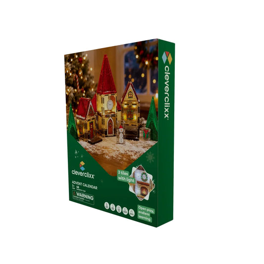 Cleverclixx Christmas Village Advent Calendar | 46 pieces