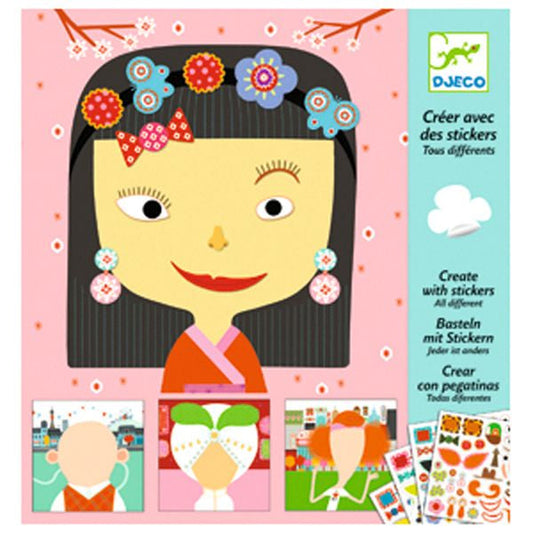 Djeco - Knutselen met stickers - Allemaal anders