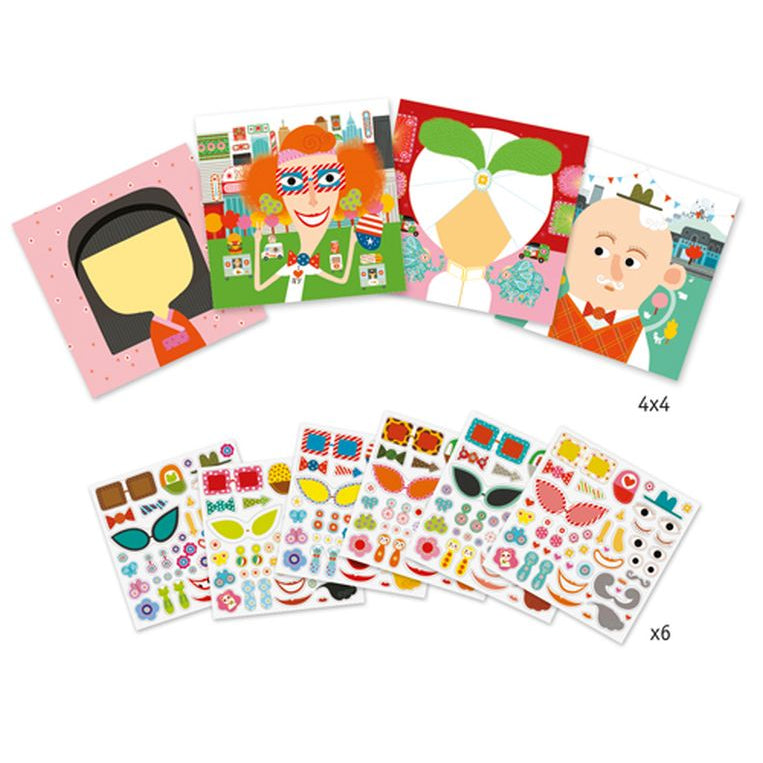 Djeco - Knutselen met stickers - Allemaal anders