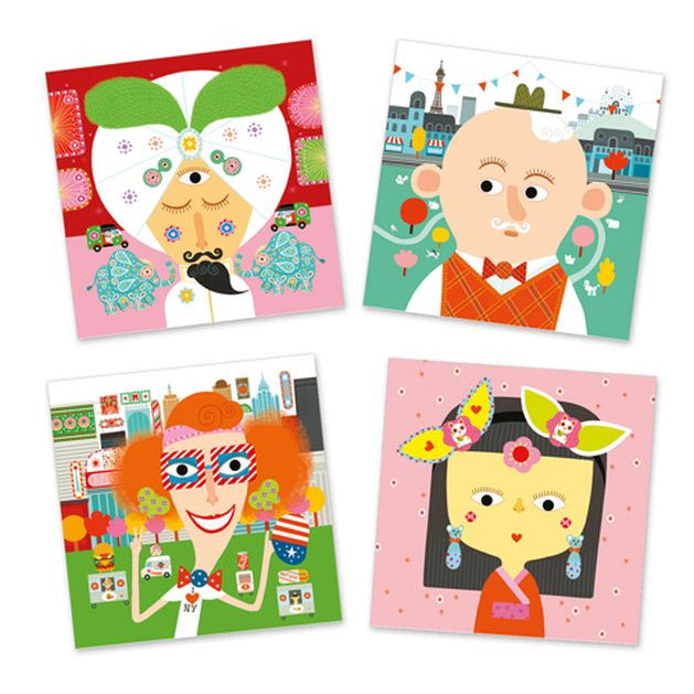 Djeco - Knutselen met stickers - Allemaal anders