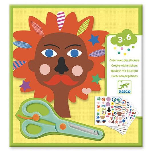 Djeco - Knutselen met stickers - Kapper