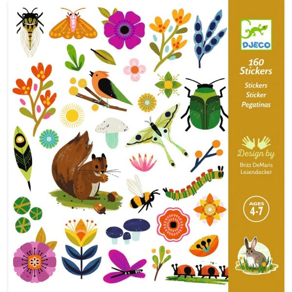 Djeco - Papieren stickers - Tuin