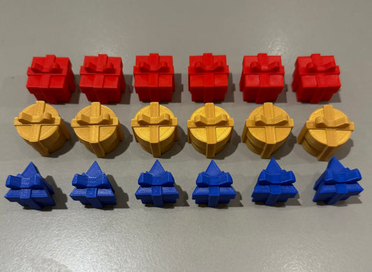 CYW 18 cadeautjes ( Goud, rood, blauw )