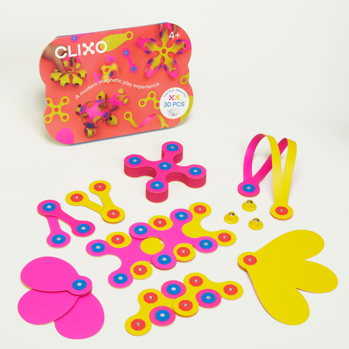 Clixo - Crew Pack - Roze/Geel - 30 stuks