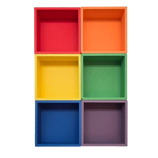 Grennn Mandigo regenboog vierkant 6st