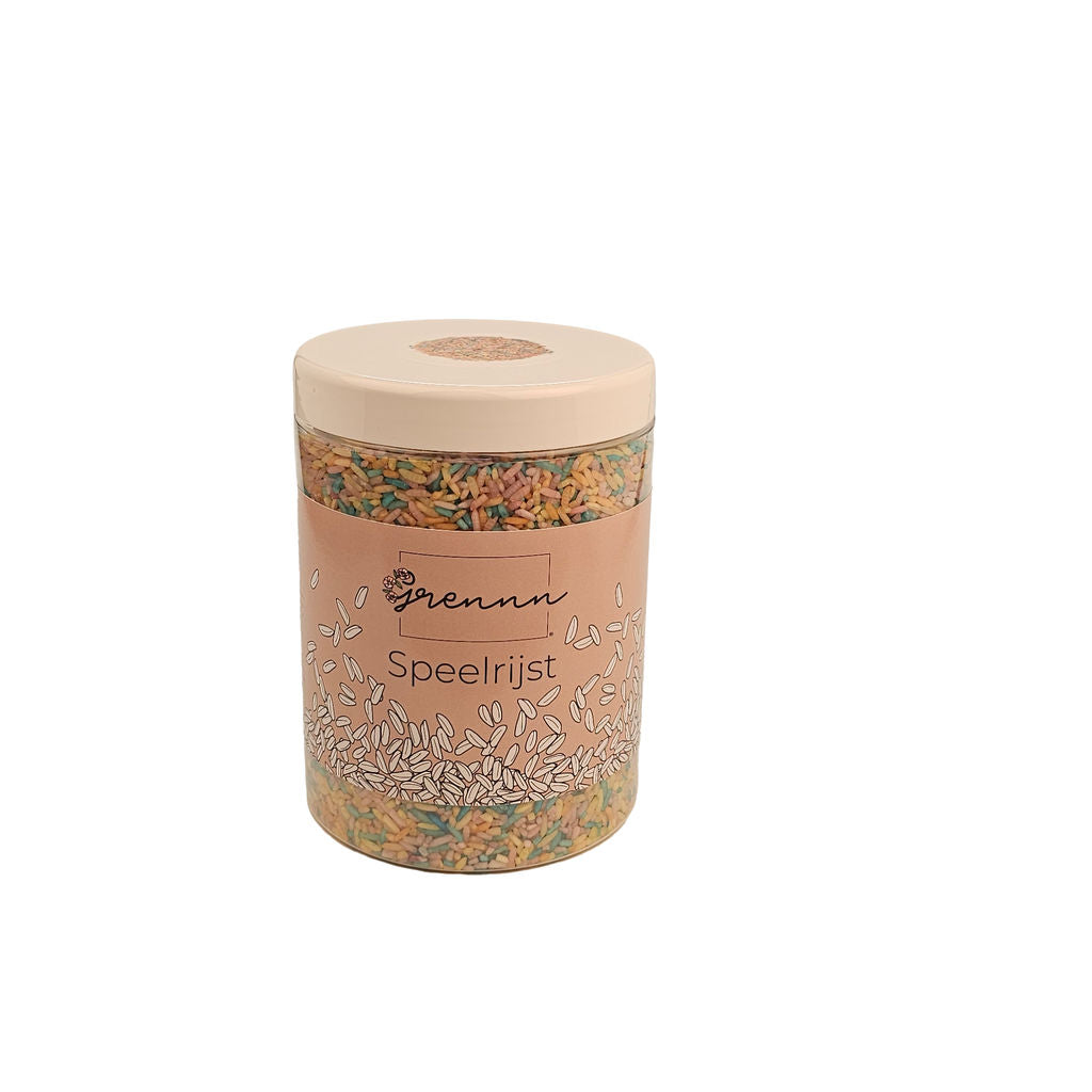 Grennn speelrijst pastel mix 750gr.