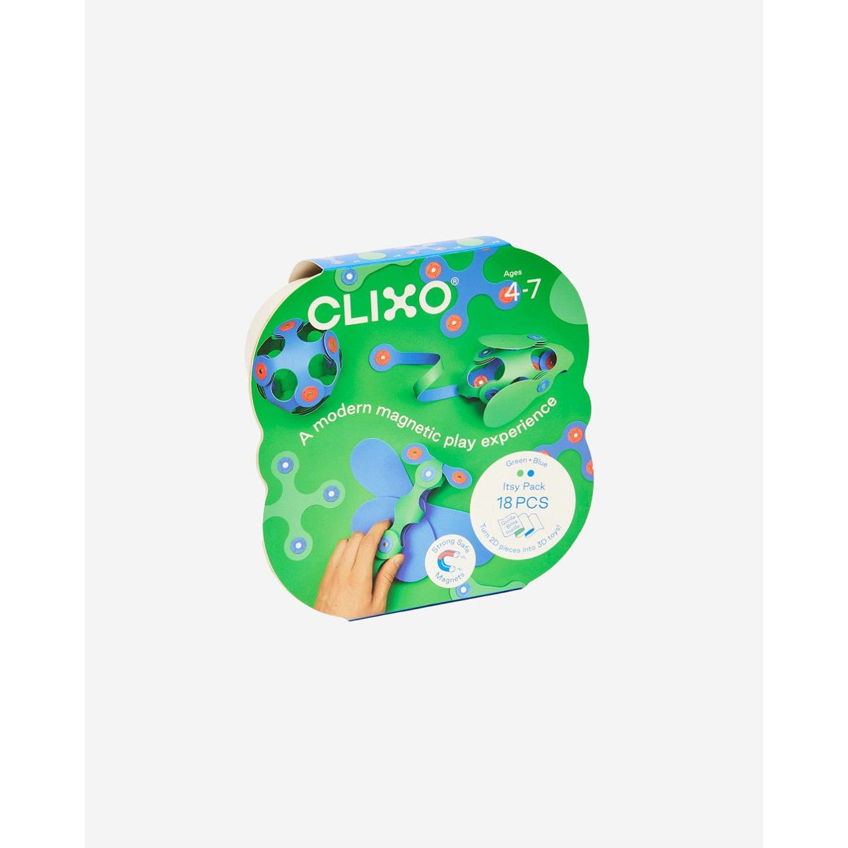 Clixo - Itsy Pack - Groen/Blauw - 18 stuks