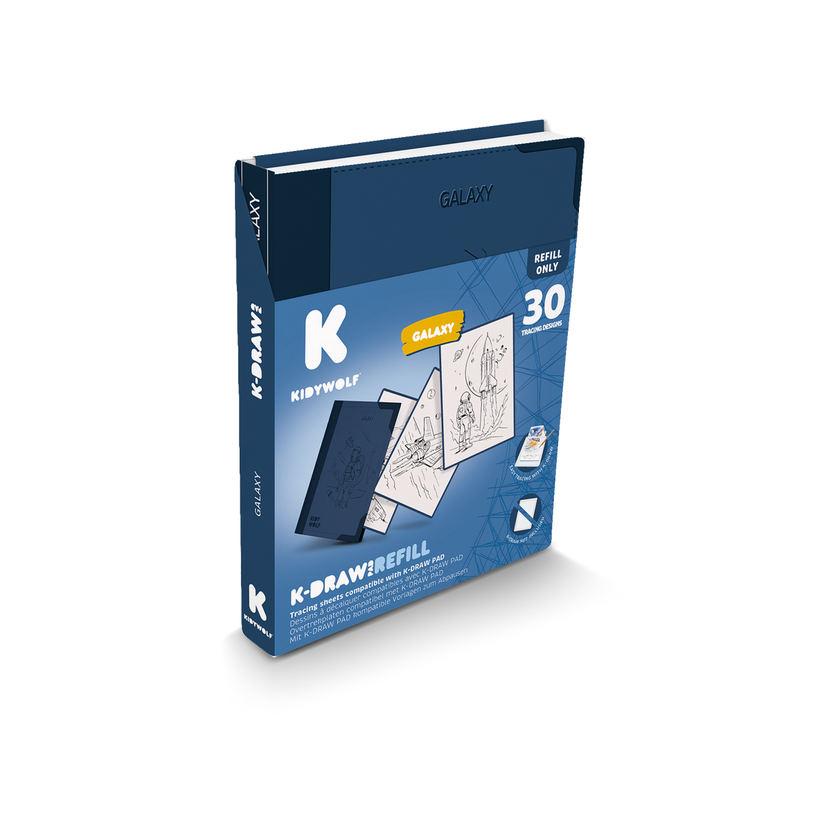 Kidywolf K-Draw Pad | Refill Galaxy | 10+