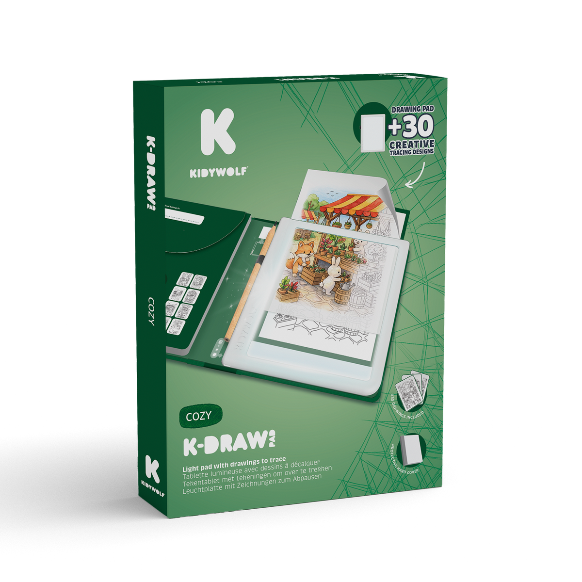 Kidywolf K-Draw-Pad | Verlichte tekentafel Cozy | 10+