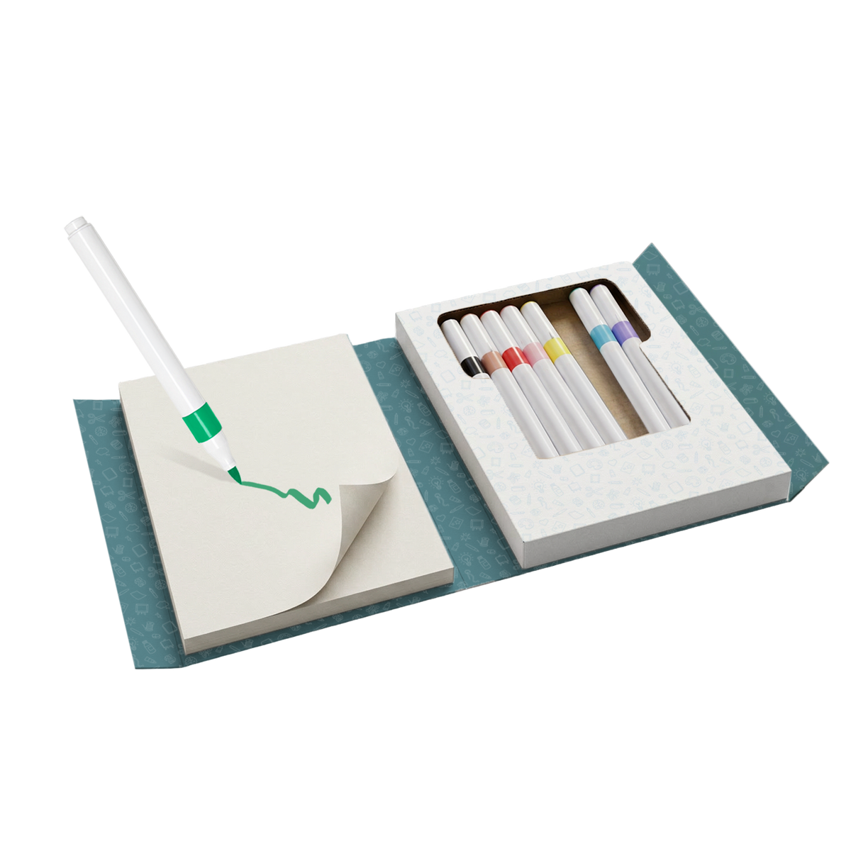 Kidywolf Kidydraw-Pad Kit | Acrylstiften en stickers