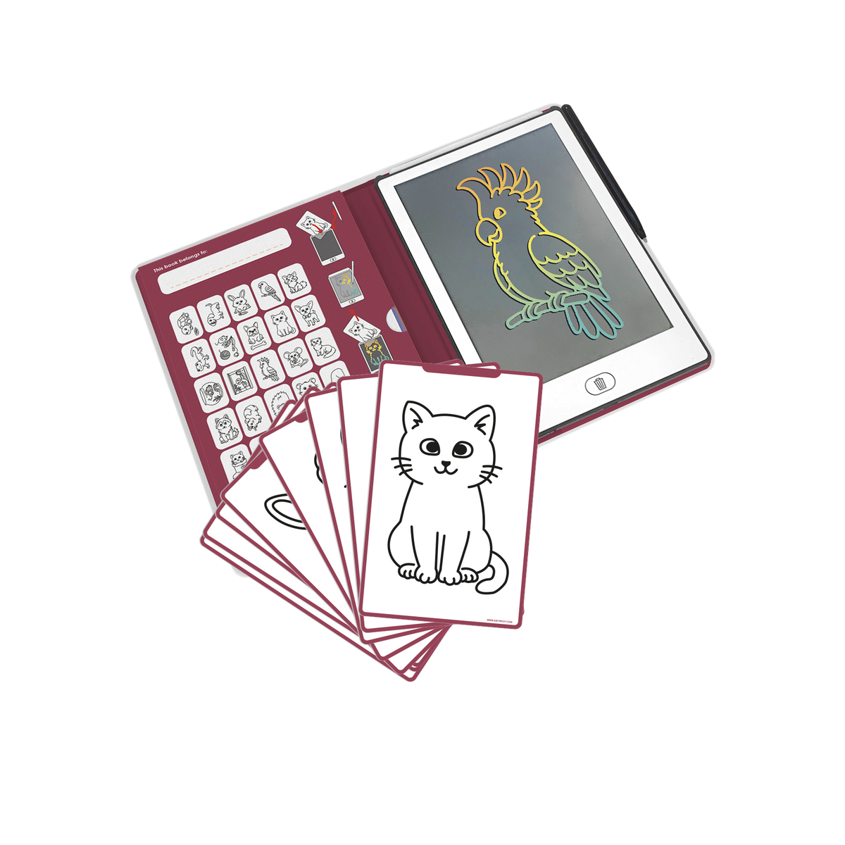 Kidywolf Kidydraw mini tekentablet 'Huisdieren'