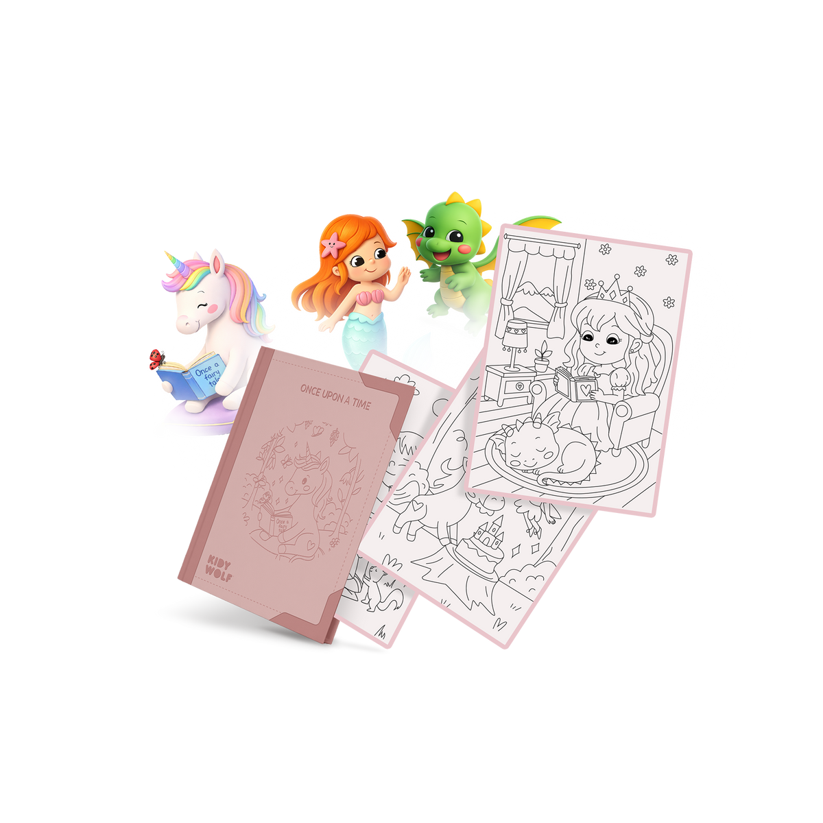 Kidywolf Kidydraw Pad | Refill Once Upon a Time | 6+