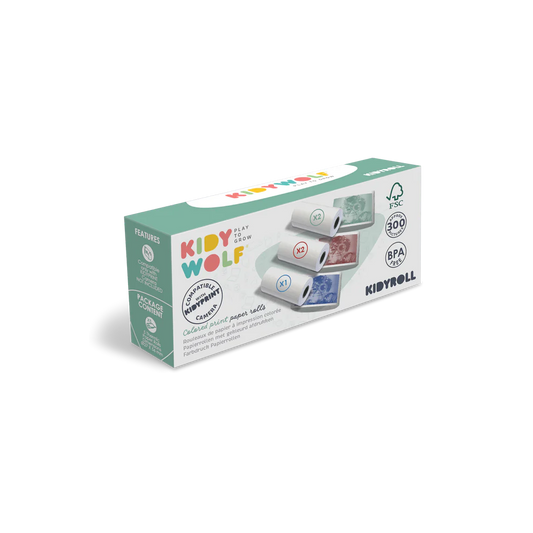Kidywolf Kidyroll Gekleurde papierrollen 5st.