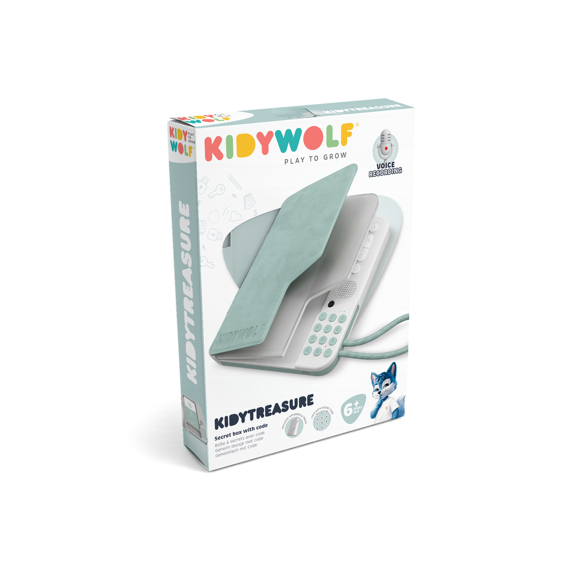 Kidywolf Kidytreasure geheim dagboek met cijfercode groen