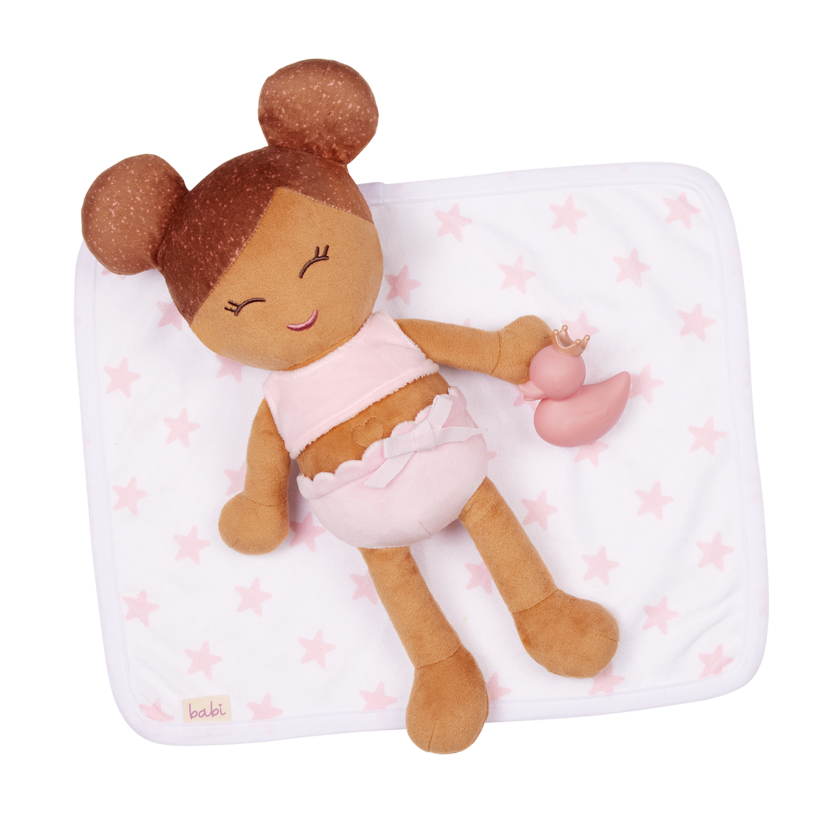 LullaBaby pluche badpop meisje 36 cm met lichtbruin haar